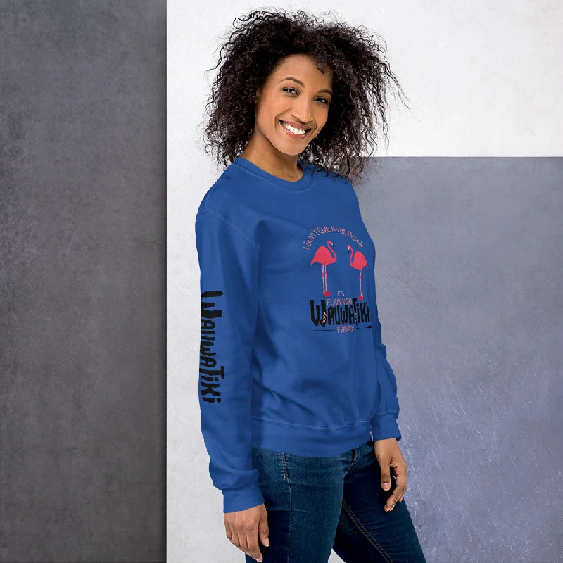 Fat Flock Crew Sweatshirt Hoodie with Neon Bright Vibrant