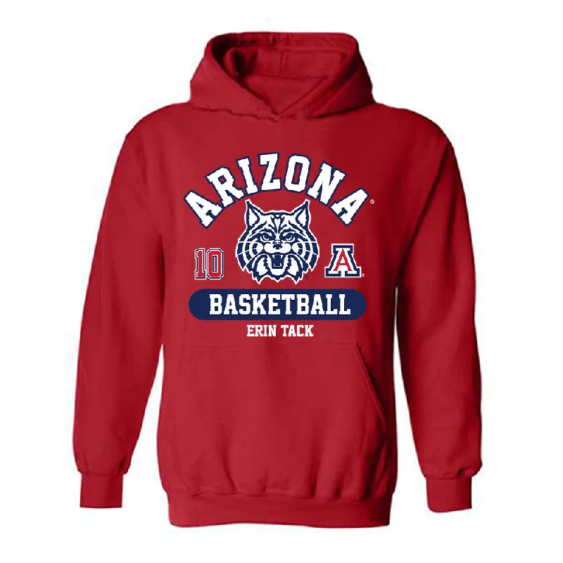 Arizona - NCAA Women's Basketball : Erin Tack - Classic Fashion Shersey Hooded Sweatshirt Hoodie with Zipper Versatile Modern