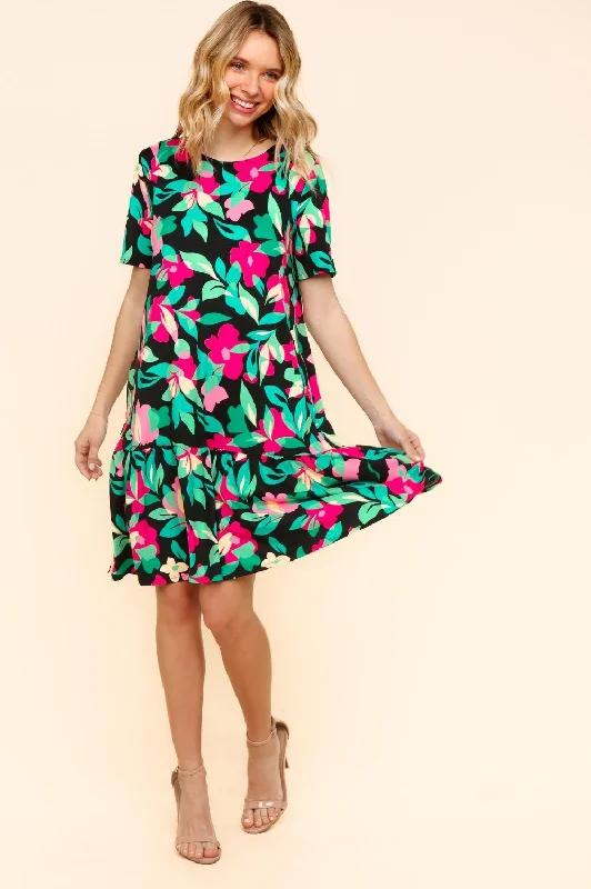 TUNIC DRESS W/ BACK RIBBON BOW TIE DETAIL Pencil Office Professional