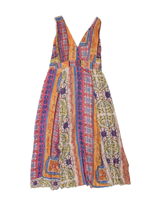 DESIGUAL Womens Sleeveless A-Line Dress UK 18 XL Multicoloured Floral Tunics Timeless classic