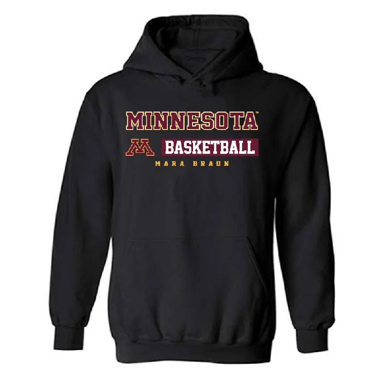 Minnesota - NCAA Women's Basketball : Mara Braun - Classic Fashion Shersey Hooded Sweatshirt Hoodie with Set-In Sleeves Structured Classic