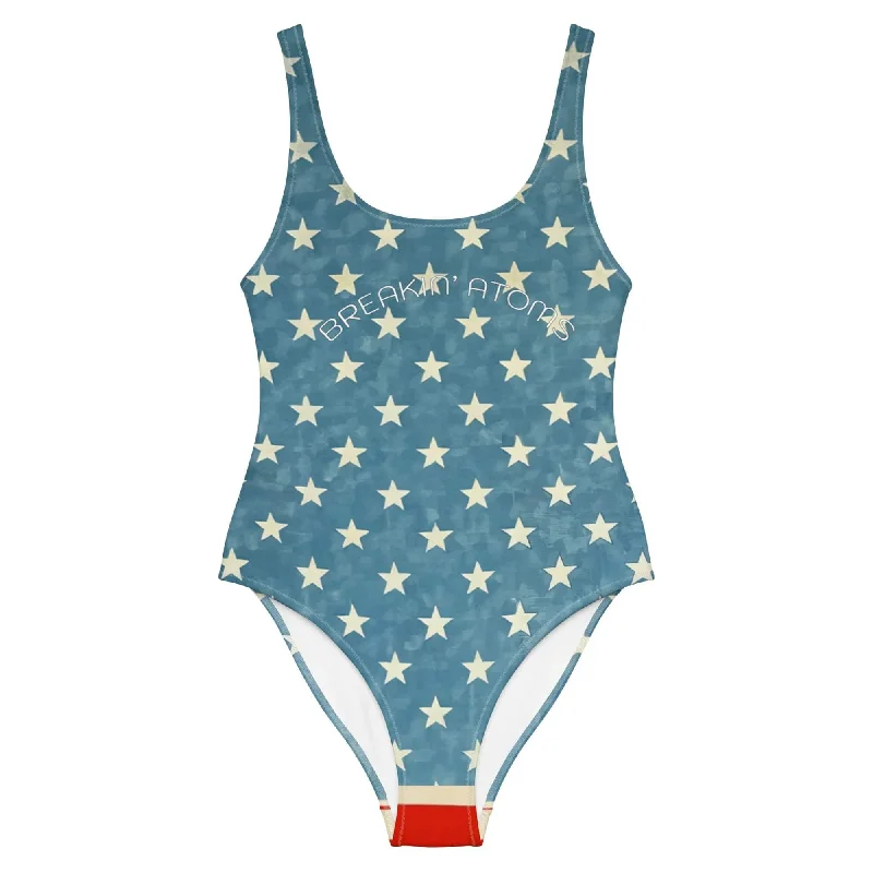 "Eternal Stars" One-Piece Swimsuit Sporty Racerback Swimsuit