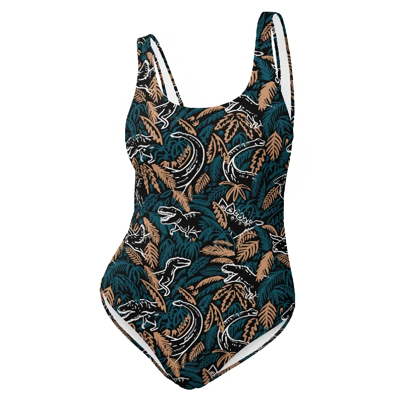 Dino Jungle - Women's Swimsuit Playful Pattern Swimsuit
