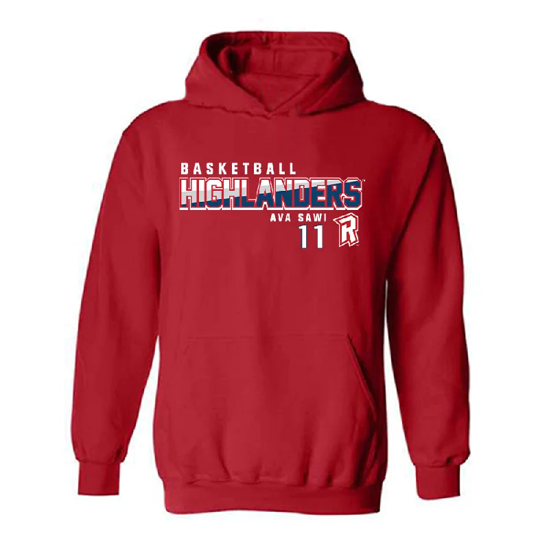 Radford - NCAA Women's Basketball : Ava Sawi - Classic Fashion Shersey Hooded Sweatshirt Hoodie Crop Top Short Trendy