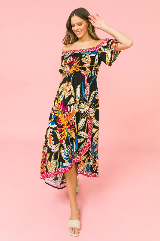 KINDEST INTENTIONS FLORAL WOVEN DRESS Tunics Custom made