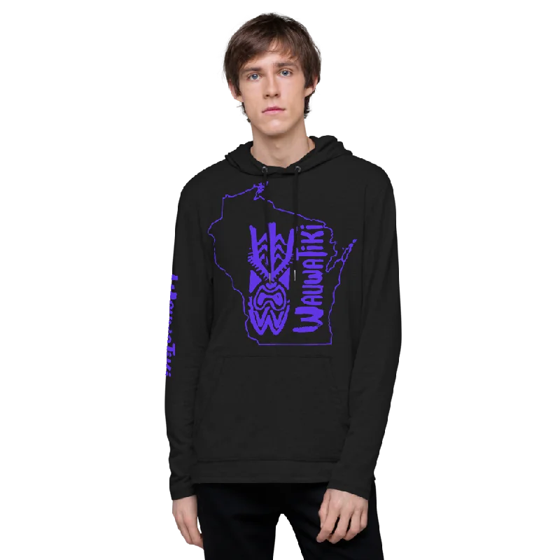Purple Tiki Wisco Lightweight Hoodie Hoodie with Bell Sleeves Flared Feminine