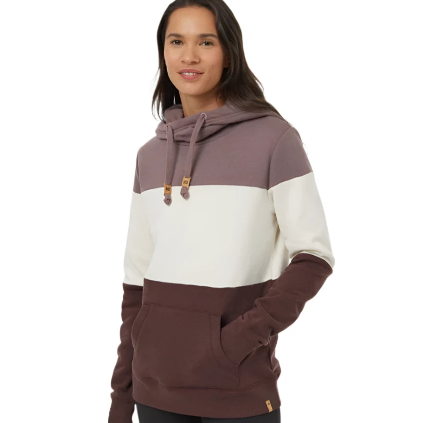 W TreeFleece Blocked Banshee Hoodie (Elkwood/Undyed/Deep Mahogany) Hoodie with Camouflage Military Edgy