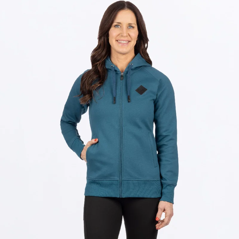 Women's Diamond Zip Hoodie Hoodie with Logo Branding Identity