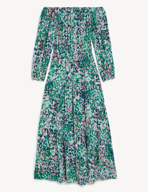 Printed Bardot Midaxi Dress Tunics Bestseller popular