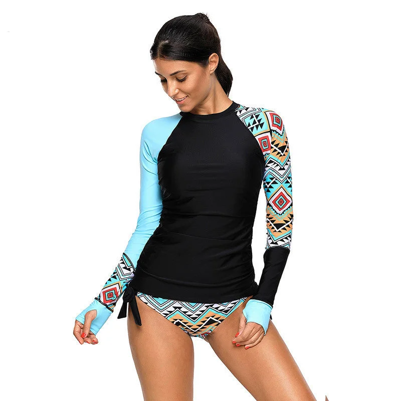 Durable High Elasticity Triathlon Swimsuit with Chest Pad Halter Top Bikini