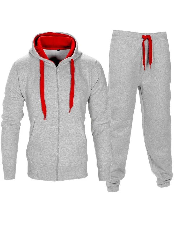Contrast Pattern - Grey/red