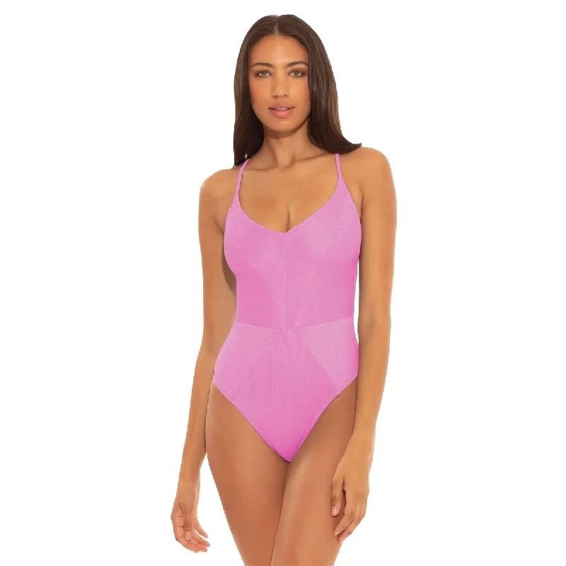 Soluna Lets Dance Lilac One Piece Womens Swimsuit Vintage Swimwear Look