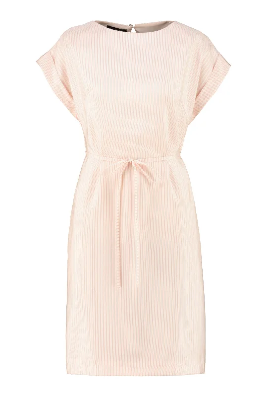 OBREGONIA STRIPED SILK DRESS Tunics Solid Classic