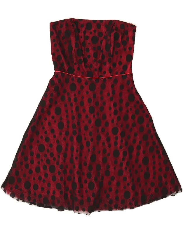 JAMEELA JAMIL Womens Strapless Dress UK 8 Small Red Spotted Polyamide Tunics Review highly JAMEELA JAMIL Womens Strapless Dress UK 8 Small Red Spotted Polyamide Tunics Review highly