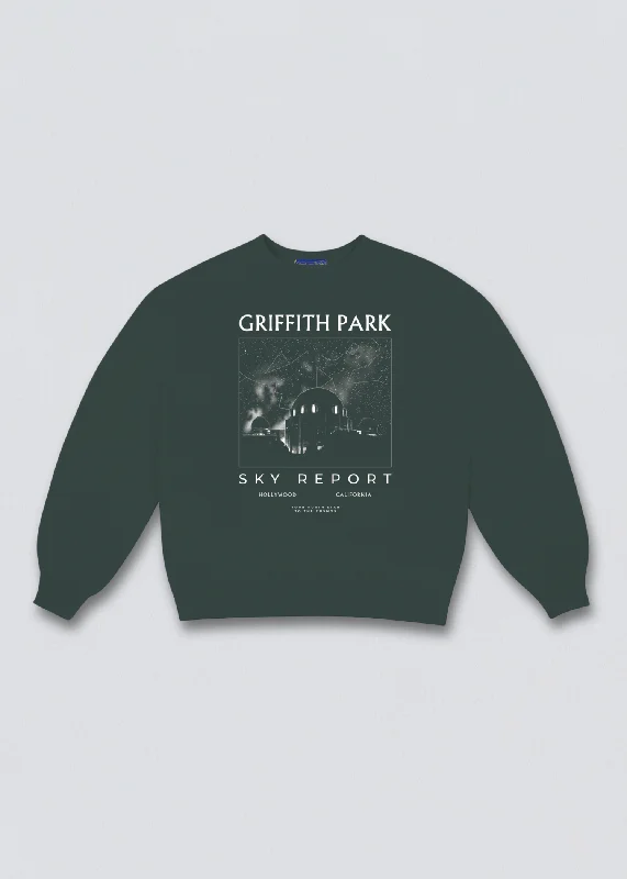 Griffith Park Sky Report Graphic Sweatshirt Hoodie Jacket Zipper Layering