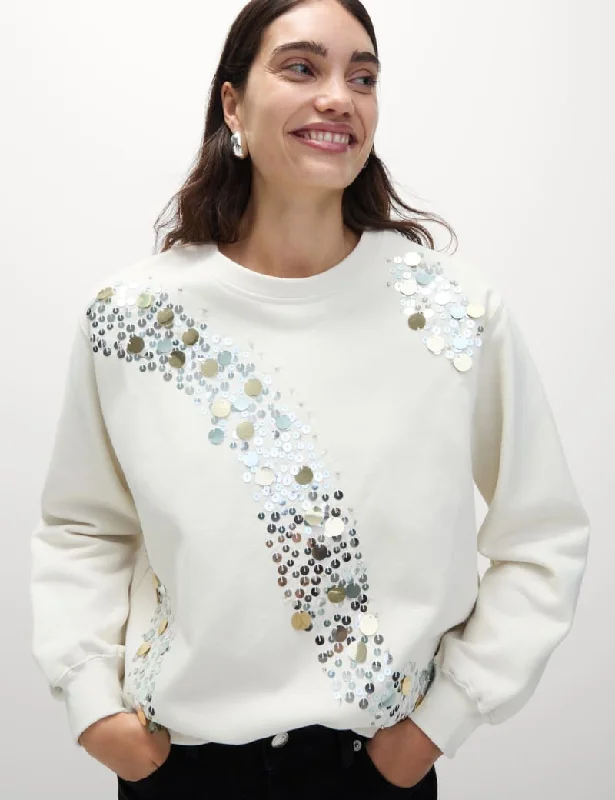 Pure Cotton Sparkly Sweatshirt Zip Hoodie Drawstring Kangaroo Pocket