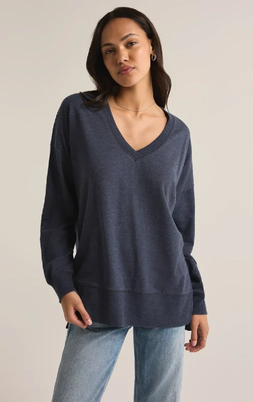 Z Supply Weekender Sweatshirt Hoodie with Ribbed Cuffs Snug Fit Comfort