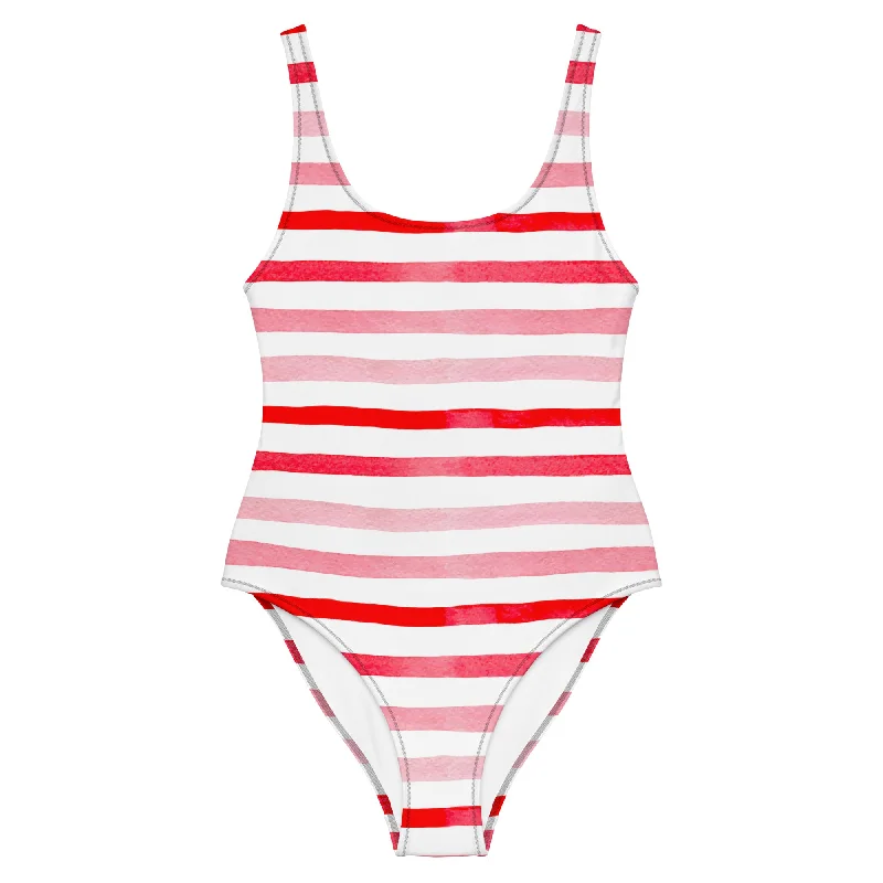 Sunset Sorbet One-Piece Swimsuit High-Waisted Swim Bottoms