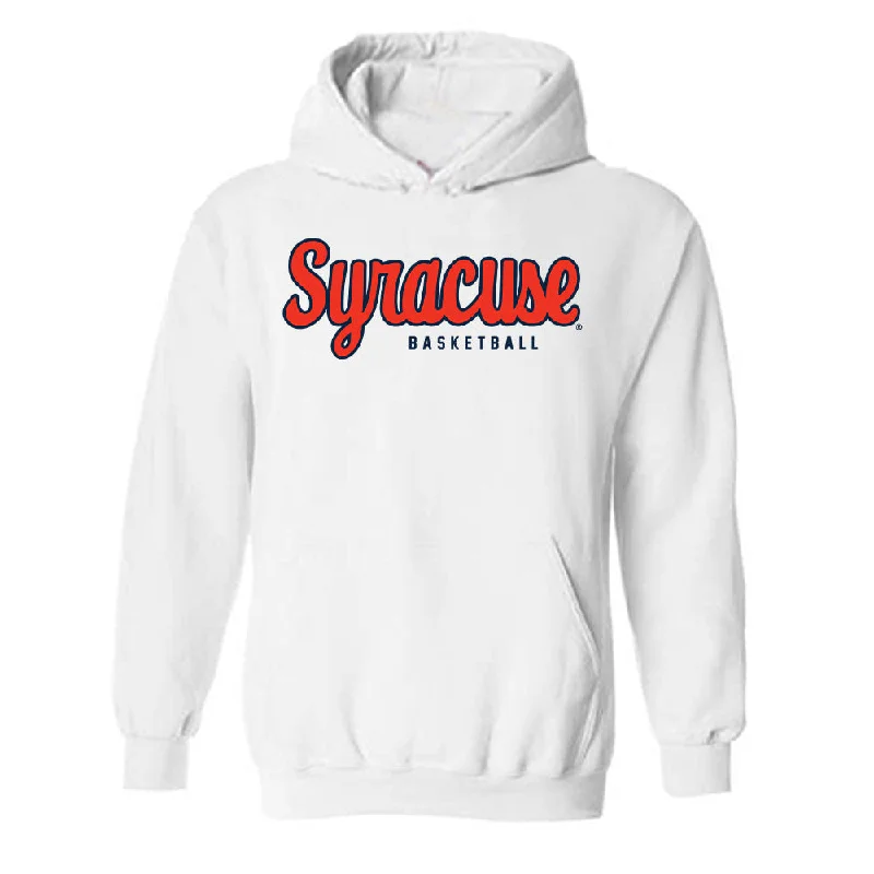 Syracuse - NCAA Women's Basketball : Olivia Schmitt - Classic Shersey Hooded Sweatshirt Hoodie with Stripes Bold Sporty
