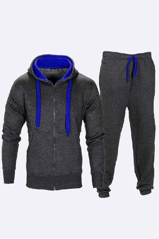 Contrast Pattern - Charcoal/blue