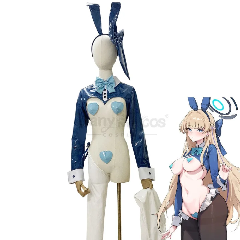 【Custom-Tailor】Game Blue Archive Cosplay Bunny Girl Asuma Toki Cosplay Costume Sexy Edition Swimsuit Tropical Print Bikini