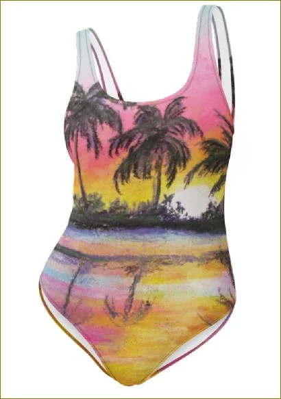 Tropical Tropicana ~ One-Piece Swimsuit Casual Swim Dress