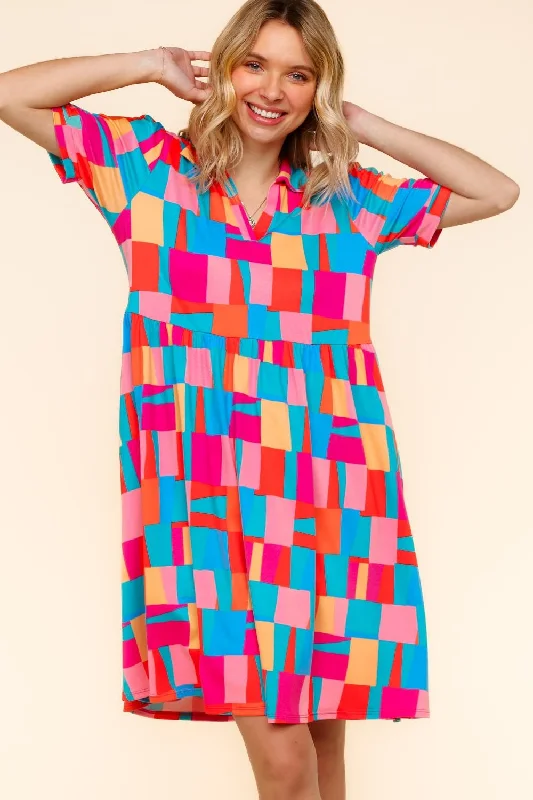 BABYDOLL KNEE LENGTH DRESS WITH SIDE POCKETS empire Waist empire