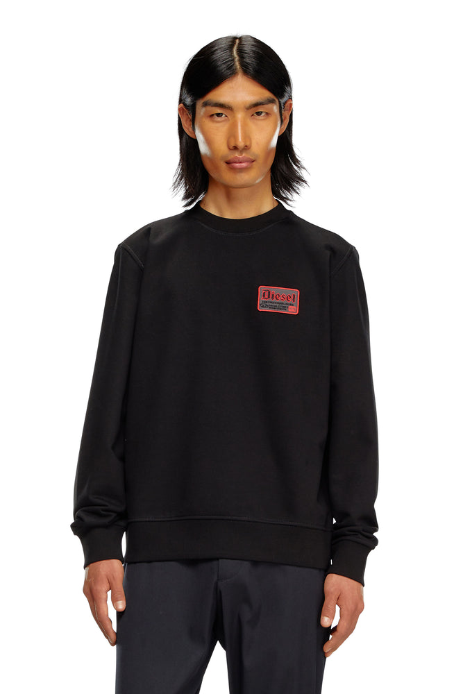 Sweatshirt with embroidered Diesel patch Hoodie with Neon Bright Vibrant