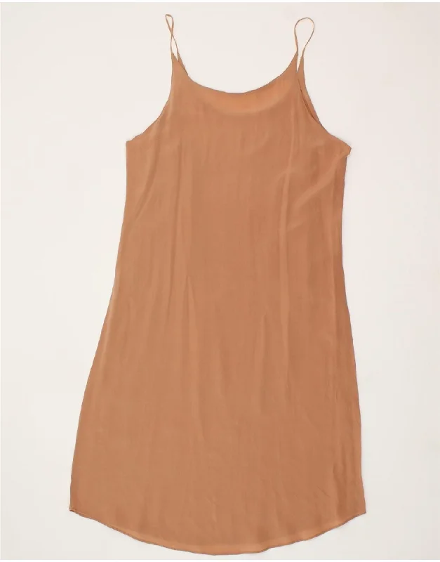 VINTAGE Womens Slip Dress UK 10 Small Pink Tunics stripes playful