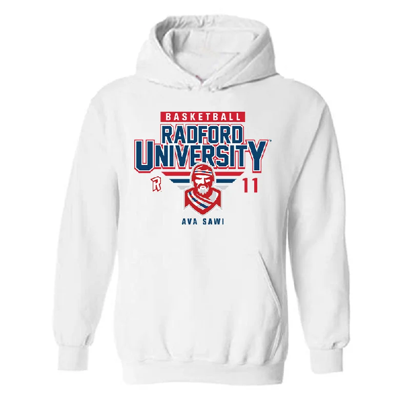 Radford - NCAA Women's Basketball : Ava Sawi - Classic Fashion Shersey Hooded Sweatshirt Hoodie Dress Longline Feminine