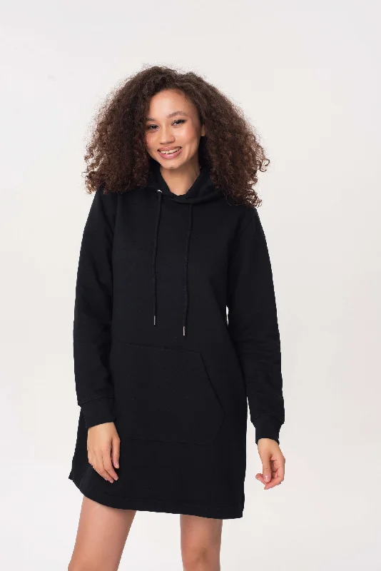 Basic hoodie dress "Follow your dreams" Hoodie with Cropped Fit Short Trendy