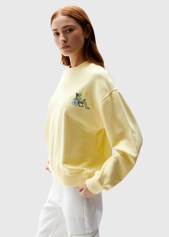 Cosmic Vacation Sweatshirt Hoodie with Ribbed Hem Stretchable Secure