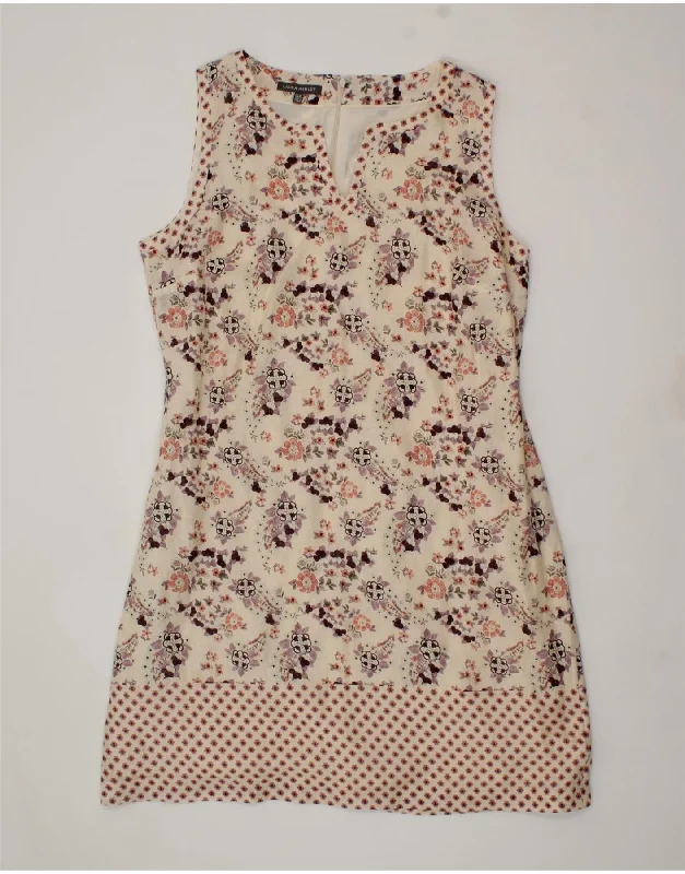 LAURA ASHLEY Womens Sleeveless Sheath Dress UK 16 Large Off White Floral Tunic Top Casual LAURA ASHLEY Womens Sleeveless Sheath Dress UK 16 Large Off White Floral Tunic Top Casual