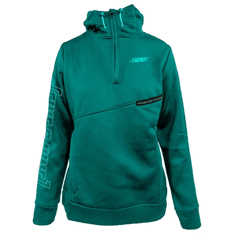 Women's Pro Series Sector Quarter Zip Hoodie Hoodie with Hem Lace Feminine Delicate