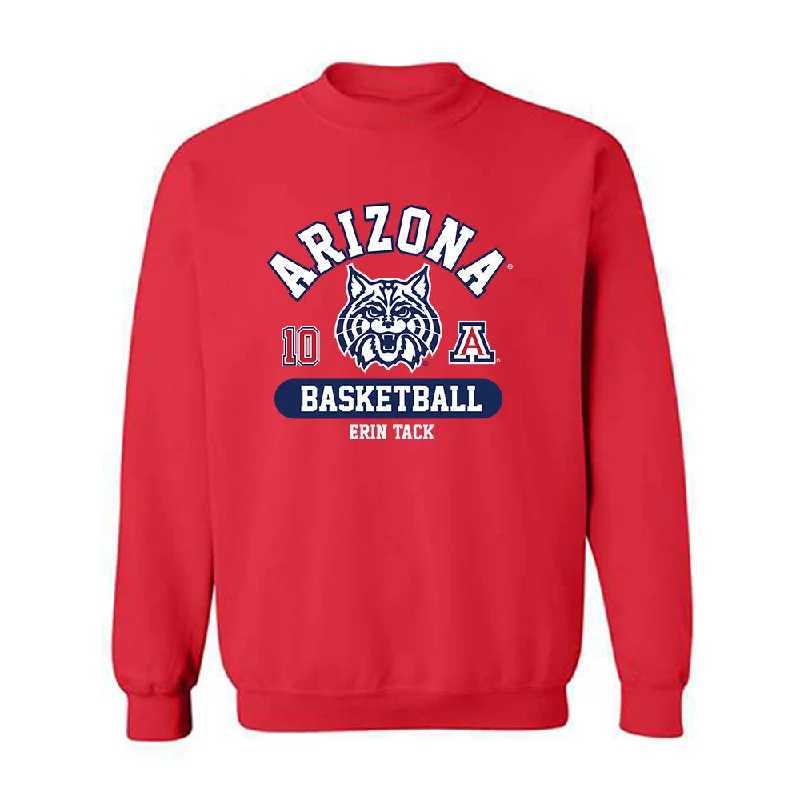 Arizona - NCAA Women's Basketball : Erin Tack - Classic Fashion Shersey Crewneck Sweatshirt Hoodie with Strings Custom Fit Adjustable