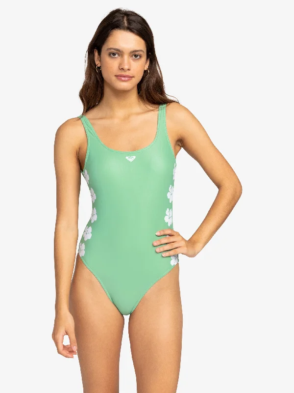Womens Og Roxy High Leg One-Piece Swimsuit Stylish Swimsuit Set