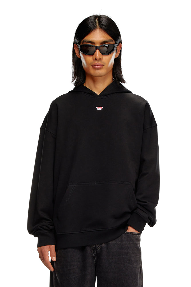 Hoodie with D logo patch Hoodie with Toggle Buttons Decorative Unique