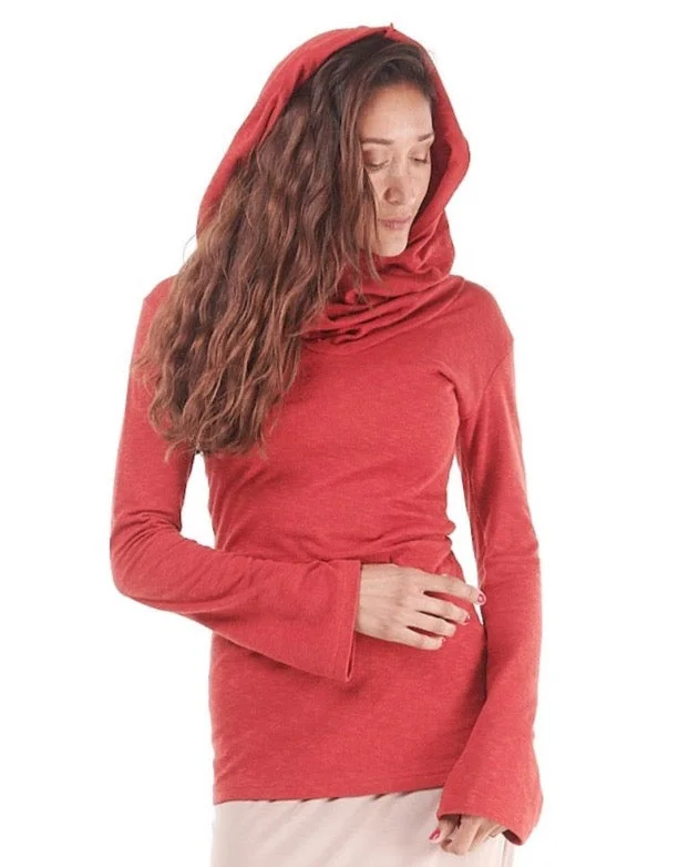Overstock Sale Cotton Long Neck Cowl Hoodie Hoodie with Hem Embroidery Detailed Premium