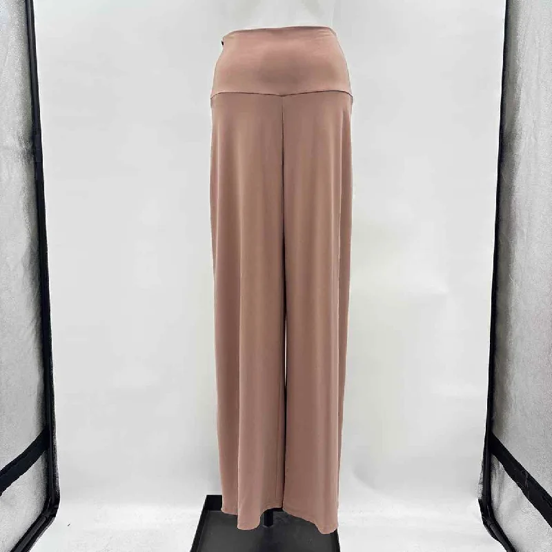 Norma Kamali Women's Size M Blush Stripe Pants Classic Straight Pants