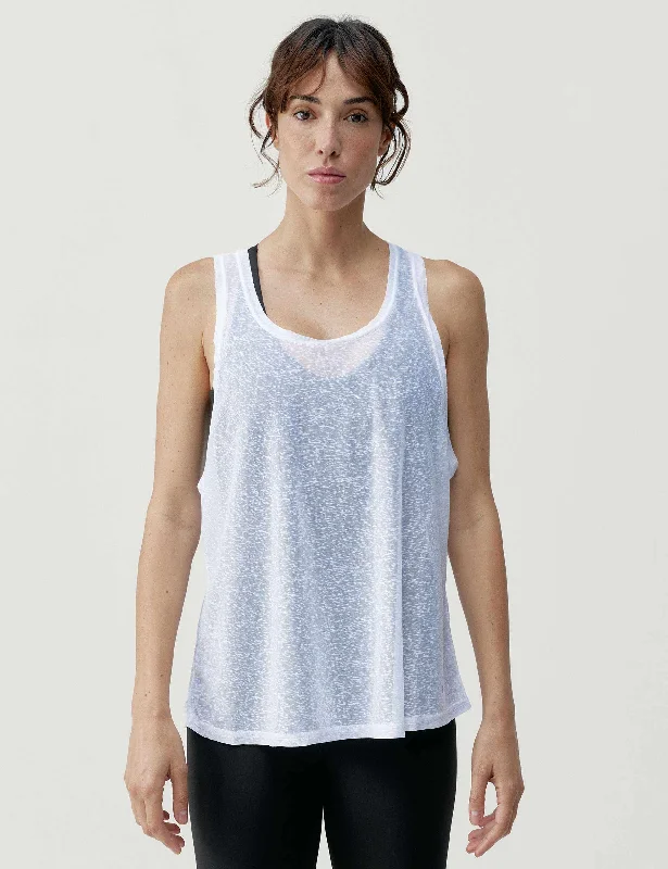 Ada Tank Top - White playful tank top