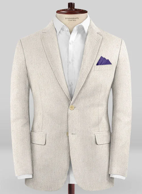 Colombo Light Beige Cashmere Jacket Jersey Jacket Tulle Jacket Batik Jacket
