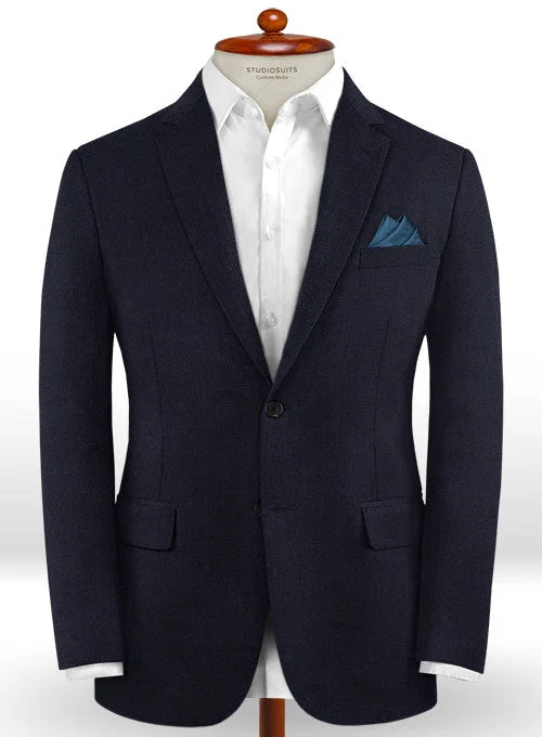 Caccioppoli Dapper Dandy Arber Navy Blue Wool Jacket Herringbone Jacket Checkered Jacket Solid Jacket