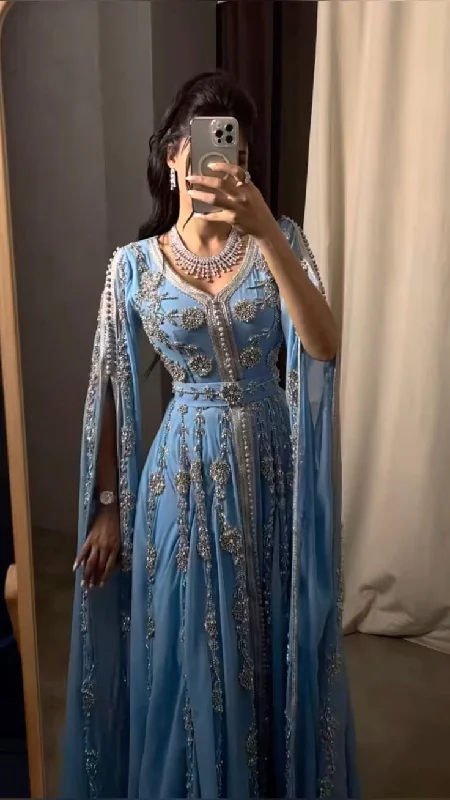 Gorgeous Blue A-Line Beading Long Evening Party Dress Formal Gown, DP4445 Tunics Sale discount Gorgeous Blue A-Line Beading Long Evening Party Dress Formal Gown, DP4445 Tunics Sale discount