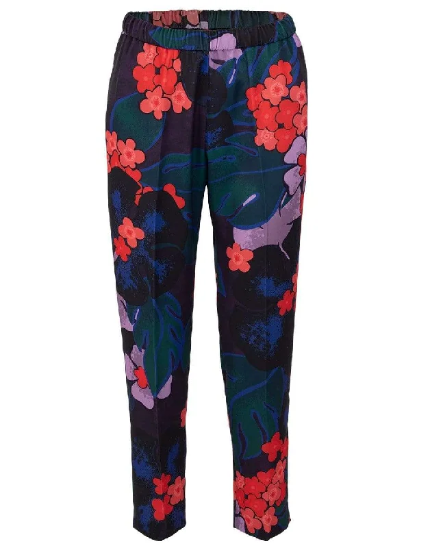 Palmira Floral Print Pant Relaxed Linen Pants