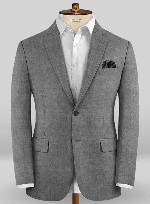 Caccioppoli Sun Dream Ridro Gray Wool Silk Jacket Fleece Fabric Down Fabric Feather Fabric