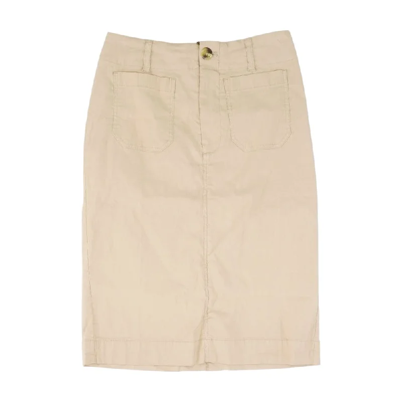 Tan Solid Midi Skirt tulle skirt dreamy