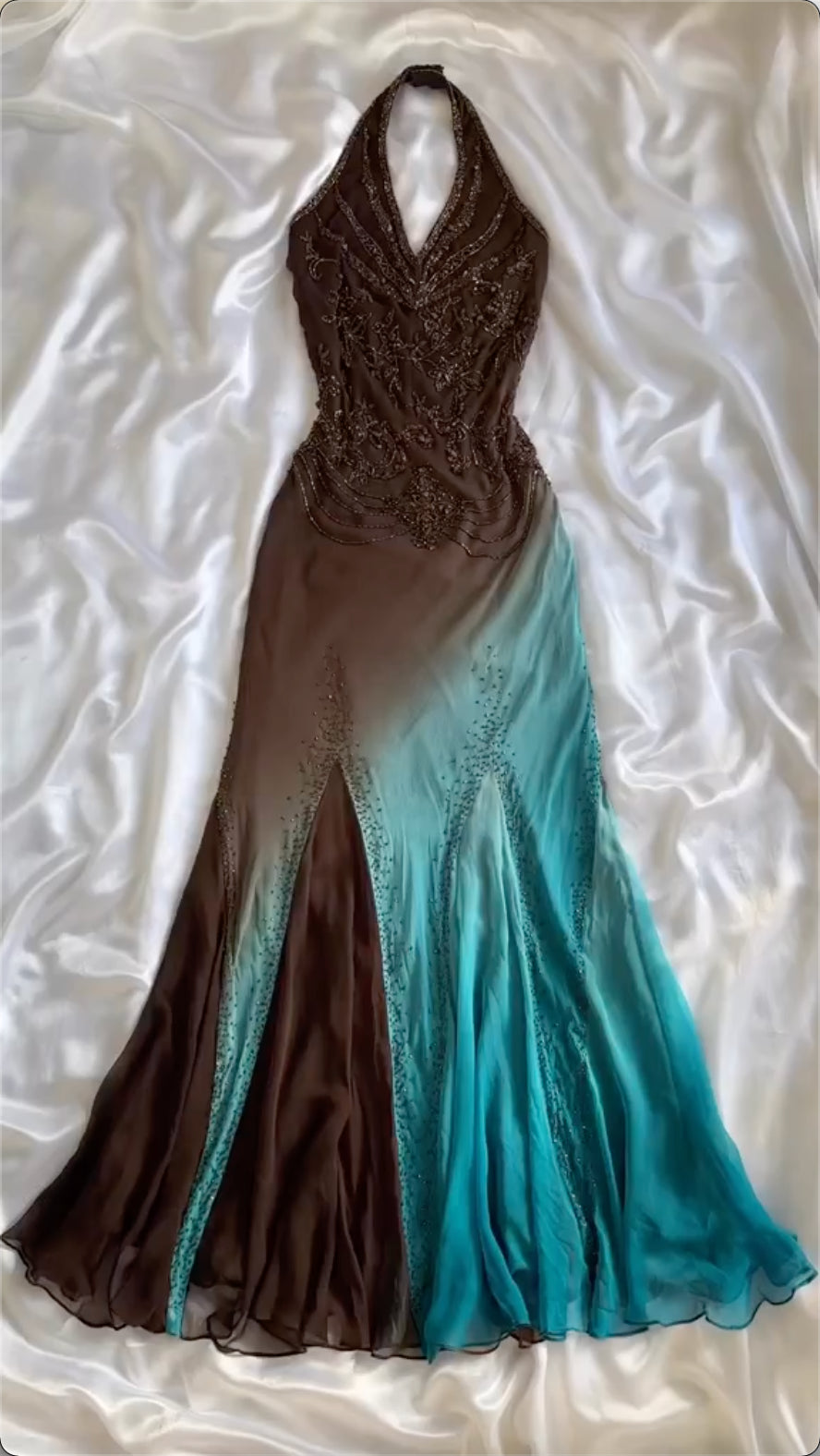 Vintage Halter Beadings Sheath Long Evening Party Dress, DP4188 Tunics Winter warm