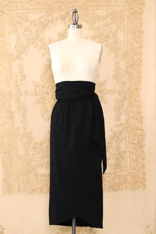 Bergdorf Raven Wrap Skirt XS lace skirt romantic