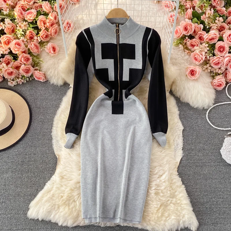 Contrast fashionable foreign style tight knit Hip Wrap bottomed skirt  3087 chiffon skirt delicate