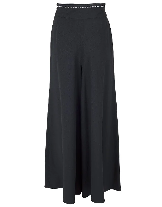 Wide Leg Studded Pant Casual Wide Pants